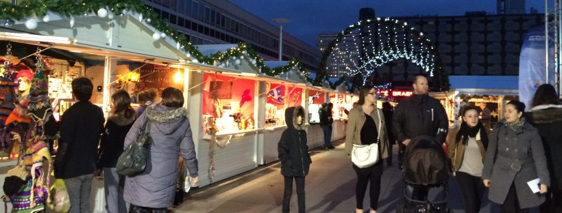Marché de Noël Rennes vue ensemble
