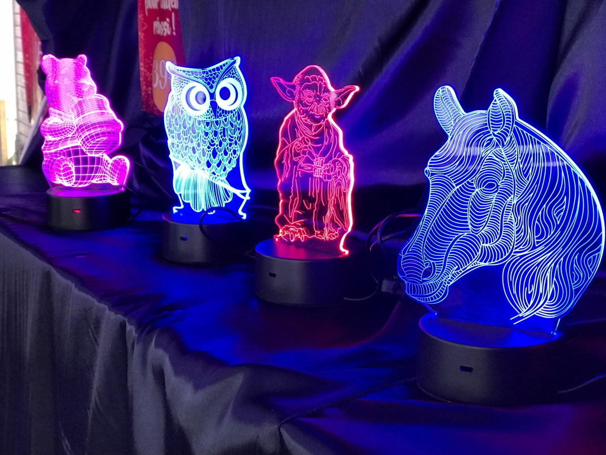 Lampes 3D, marché de Noel de Rennes 2019