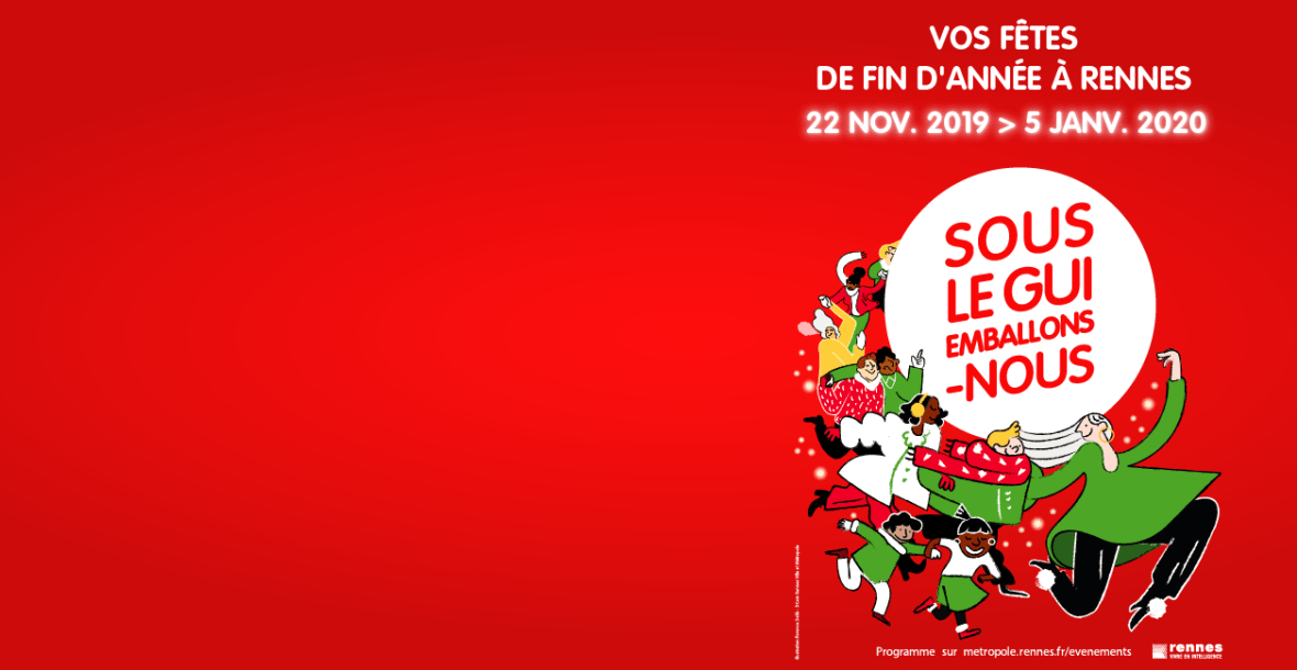 Publicité marché de Noël de Rennes